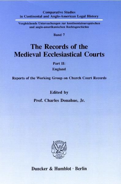 Produktbild: The Records of the Medieval Ecclesiastical Courts.