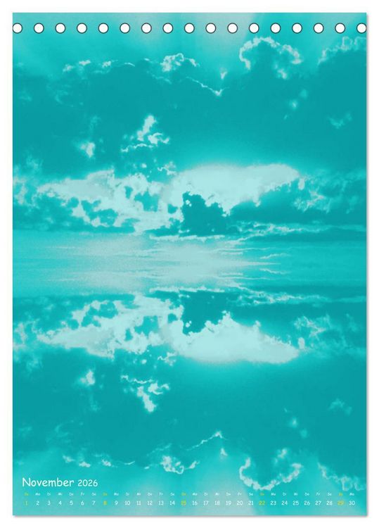Produktbild: Aquarelle am Himmel (Tischkalender 2026 DIN A5 hoch), CALVENDO Monatskalender