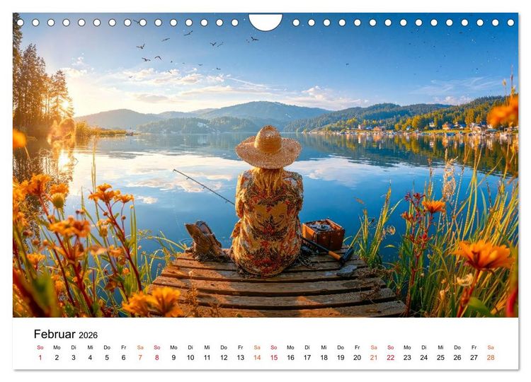 Produktbild: Angeln mit Herz und Haken (Wandkalender 2026 DIN A4 quer), CALVENDO Monatskalender