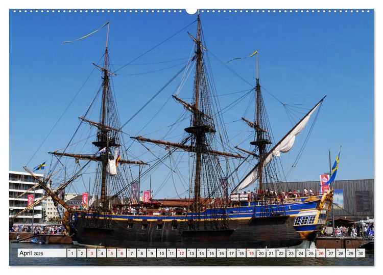 Produktbild: Windjammertreffen - Segelschiffe zu Gast in Bremerhaven (Wandkalender 2026 DIN A2 quer), CALVENDO Monatskalender
