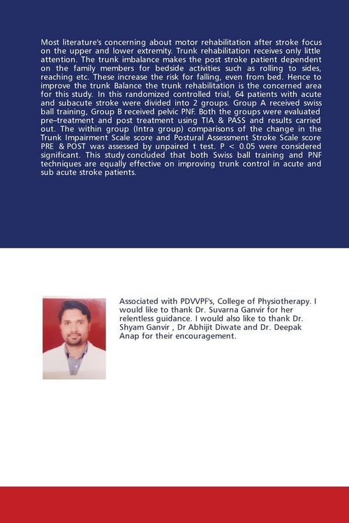 Produktbild: Swiss Ball Training vs PNF for Improving Trunk Control in Stroke