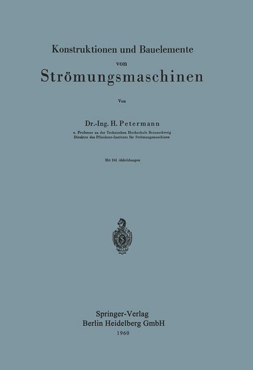 Produktbild: Konstruktionen und Bauelemente von Str&ouml;mungsmaschinen
