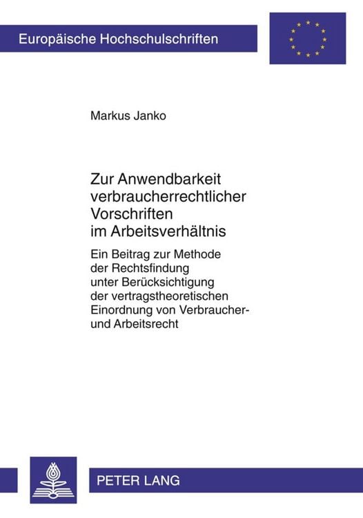 Produktbild: Zur Anwendbarkeit verbraucherrechtlicher Vorschriften im Arbeitsverh&auml;ltnis