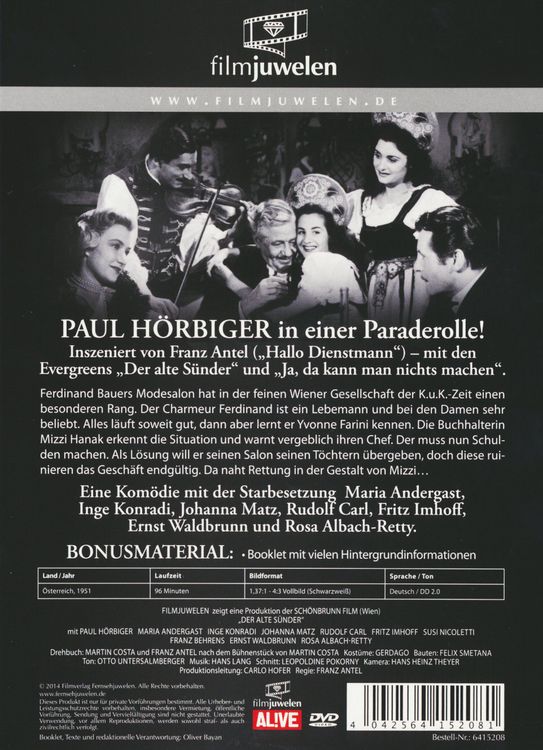 Produktbild: Der alte S&uuml;nder - filmjuwelen