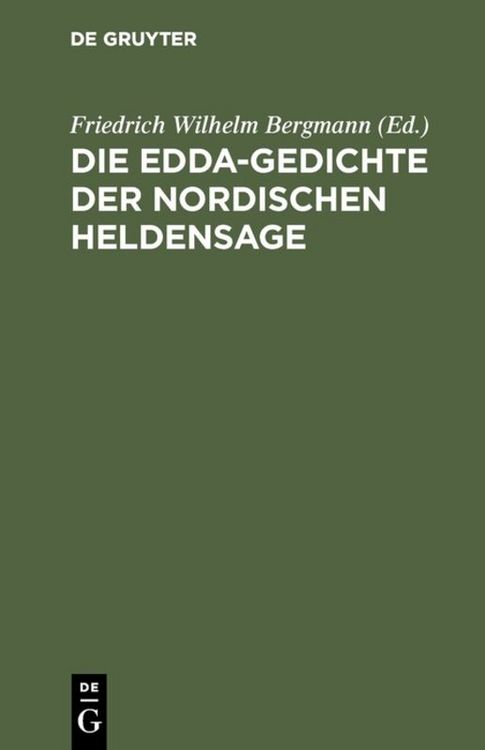 Produktbild: Die Edda-Gedichte der nordischen Heldensage