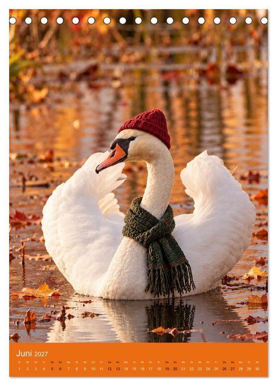 Produktbild: Goldener Herbst Eine tierische Fantasiewelt (Tischkalender 2027 DIN A5 hoch), CALVENDO Monatskalender