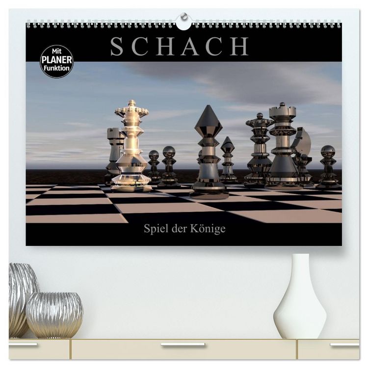 Produktbild: SCHACH - Spiel der K&ouml;nige (hochwertiger Premium Wandkalender 2026 DIN A2 quer), Kunstdruck in Hochglanz