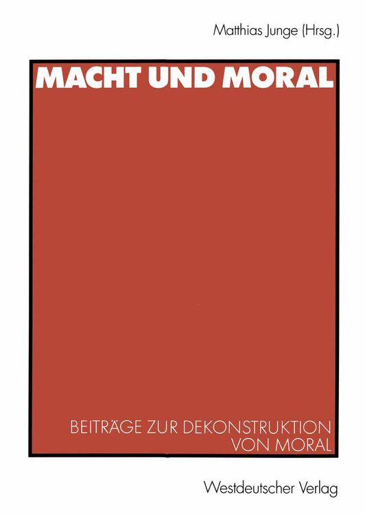 Produktbild: Macht und Moral