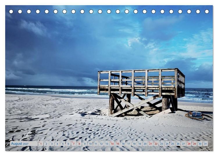 Produktbild: Strand-Einsamkeit. Ein Sylter Winter (Tischkalender 2027 DIN A5 quer), CALVENDO Monatskalender