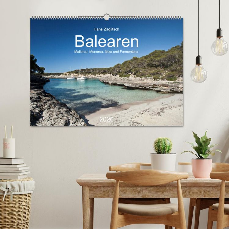 Produktbild: Balearen - Mallorca, Menorca, Ibiza und Formentera (Wandkalender 2026 DIN A2 quer), CALVENDO Monatskalender