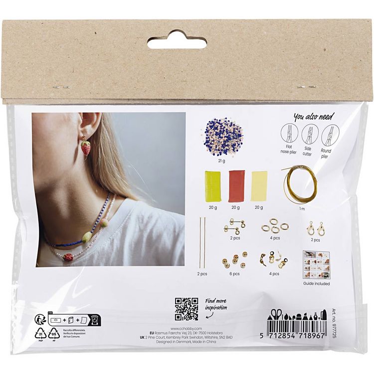 Produktbild: Creativ Company Mini Kreativ Set Schmuck, Halsketten und Ohrringe, K&ouml;nigsblau