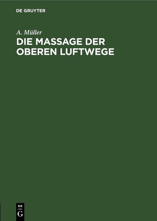 Produktbild: Die Massage der oberen Luftwege
