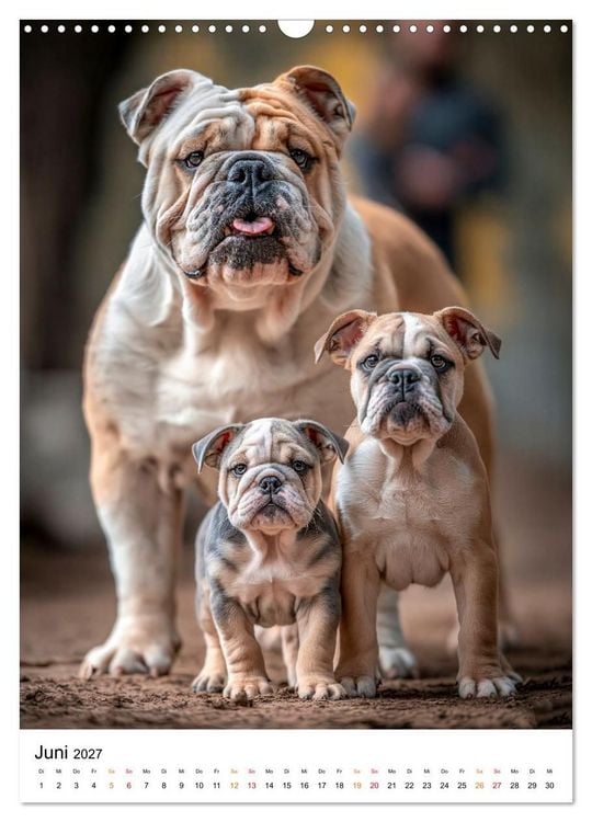 Produktbild: English Bulldog - F&uuml;r Liebhaber britischer Originale (Wandkalender 2027 DIN A3 hoch), CALVENDO Monatskalender
