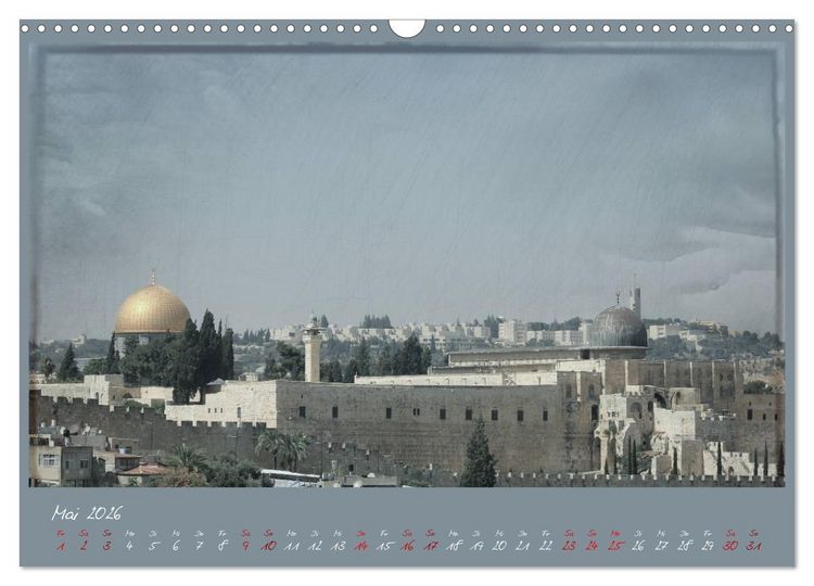 Produktbild: Unterwegs in Jerusalem (Wandkalender 2026 DIN A3 quer), CALVENDO Monatskalender
