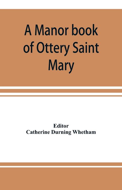 Produktbild: A manor book of Ottery Saint Mary