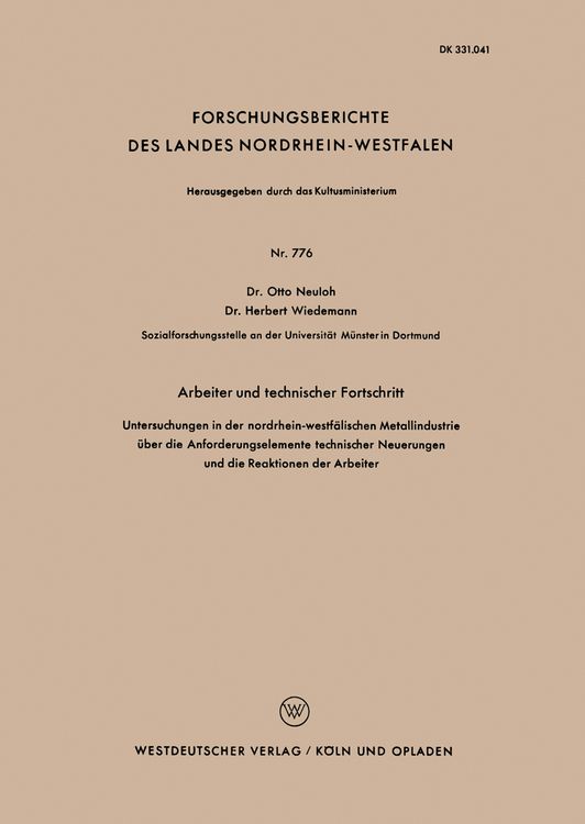 Produktbild: Arbeiter und technischer Fortschritt