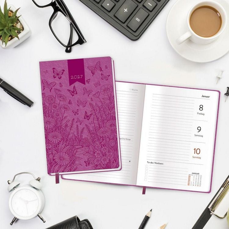 Produktbild: TR&Ouml;TSCH - Taschenkalender A6 Soft Touch Schmetterlinge 2027