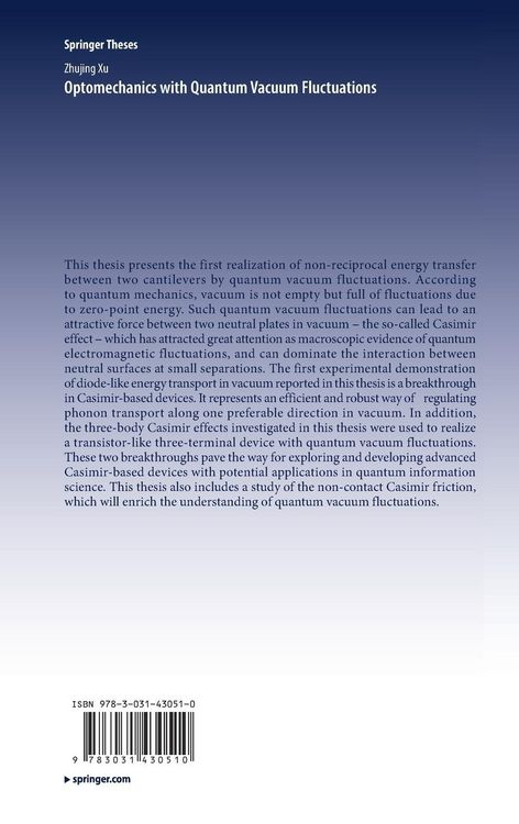 Produktbild: Optomechanics with Quantum Vacuum Fluctuations