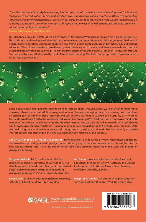 Produktbild: The SAGE Handbook of Workplace Learning