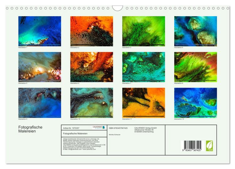 Produktbild: Fotografische Malereien (Wandkalender 2026 DIN A3 quer), CALVENDO Monatskalender