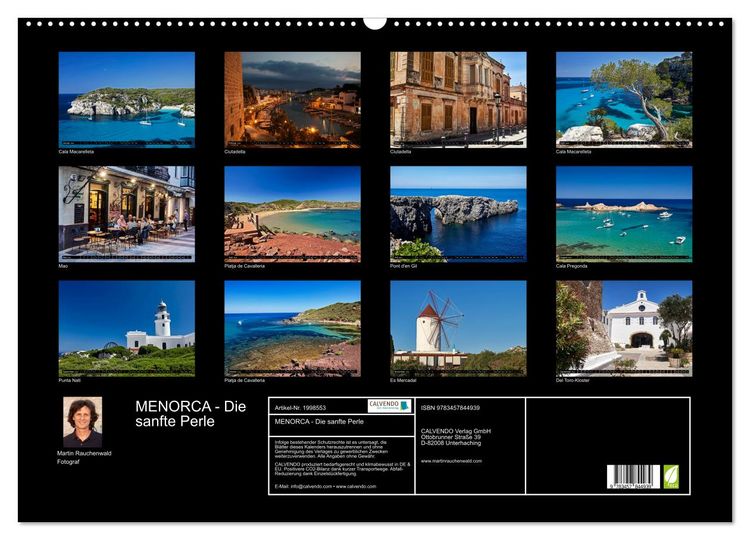 Produktbild: MENORCA - Die sanfte Perle (Wandkalender 2026 DIN A2 quer), CALVENDO Monatskalender