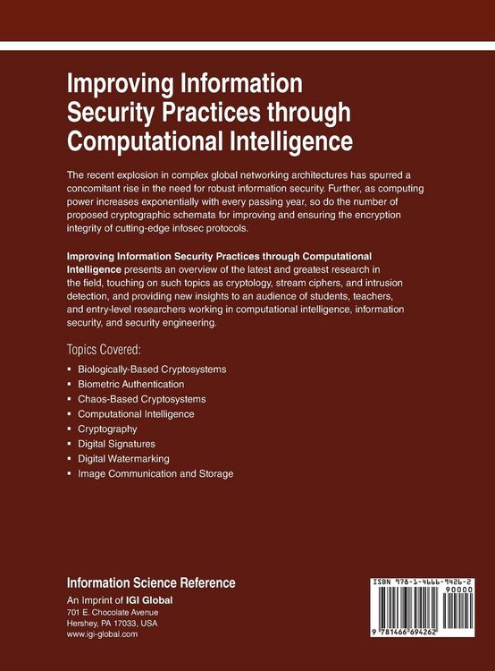 Produktbild: Improving Information Security Practices through Computational Intelligence