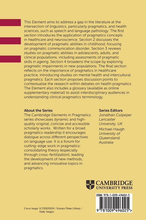 Produktbild: Pragmatics in the Health Sciences
