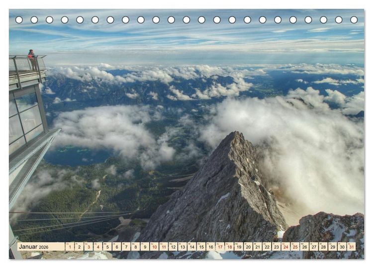 Produktbild: Zauber der Zugspitze (Tischkalender 2026 DIN A5 quer), CALVENDO Monatskalender