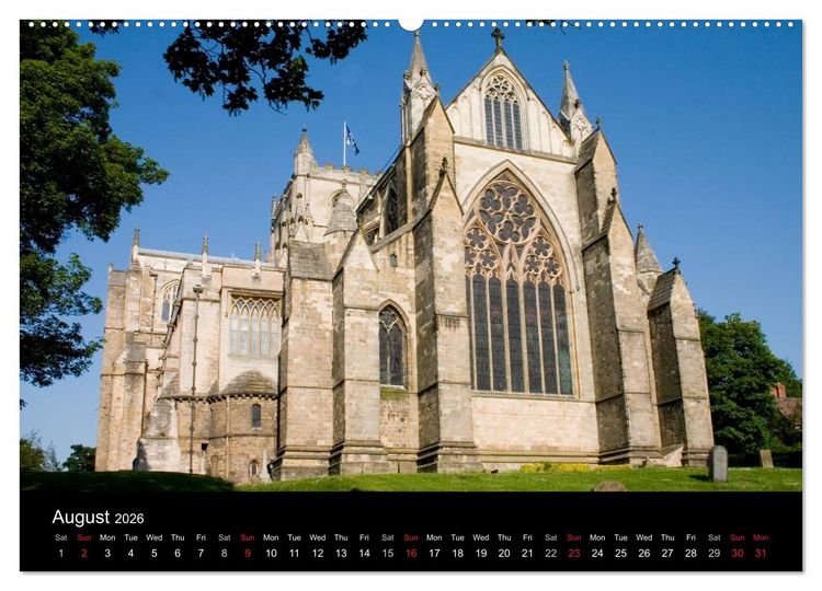 Produktbild: Anglican Cathedrals (High Quality Premium Wall Calendar 2026 DIN A2 landscape),CALVENDO 12 Month Wall Calendar