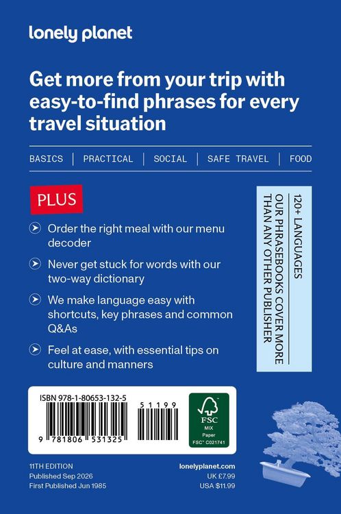 Produktbild: Lonely Planet Japanese Travel Phrasebook & Dictionary