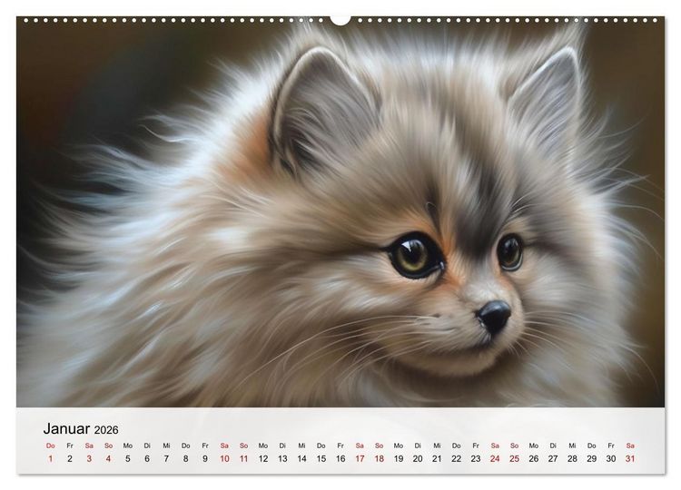 Produktbild: Zauberhafte Fluffies (Wandkalender 2026 DIN A2 quer), CALVENDO Monatskalender