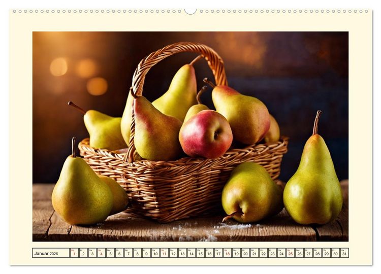 Produktbild: Gesundes frisches Obst (hochwertiger Premium Wandkalender 2026 DIN A2 quer), Kunstdruck in Hochglanz