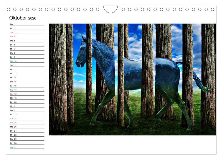 Produktbild: PHANTASTISCHER REALISMUS - SURREALE WELTEN (Wandkalender 2026 DIN A4 quer), CALVENDO Monatskalender