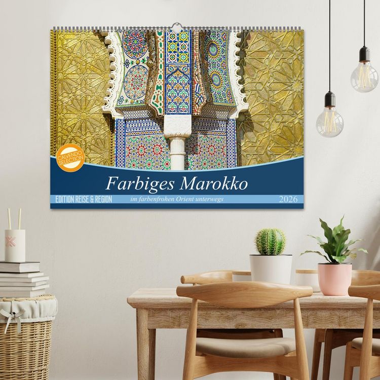Produktbild: Farbiges Marokko (Wandkalender 2026 DIN A2 quer), CALVENDO Monatskalender