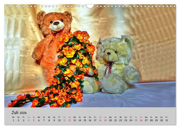 Produktbild: TEDDYB&Auml;R, OH TEDDYB&Auml;R... (Wandkalender 2026 DIN A3 quer), CALVENDO Monatskalender