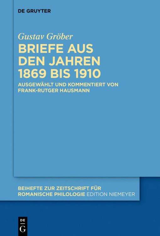 Produktbild: Briefe aus den Jahren 1869 bis 1910