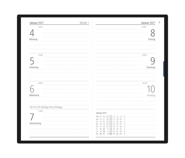Produktbild: Kalenderersatzeinlage TP 1W/2S 2027