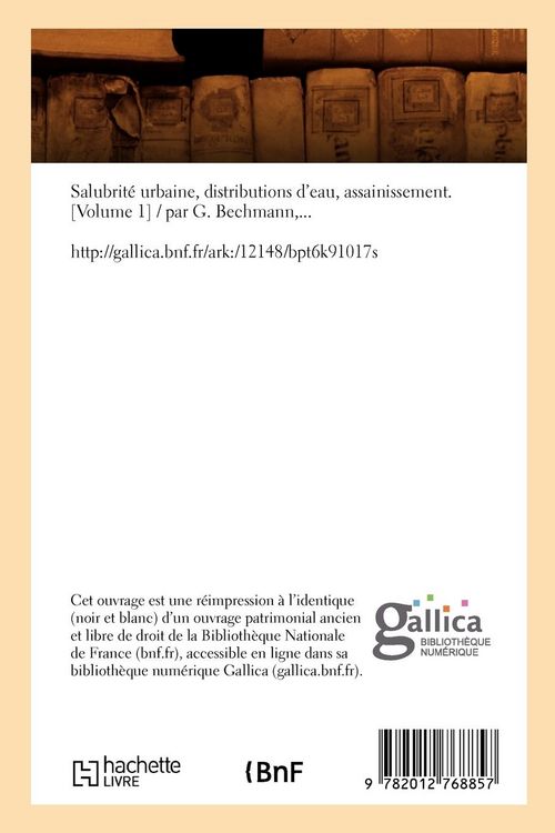 Produktbild: Salubrit&eacute; Urbaine, Distributions d'Eau, Assainissement (&Eacute;d.1898-1899)