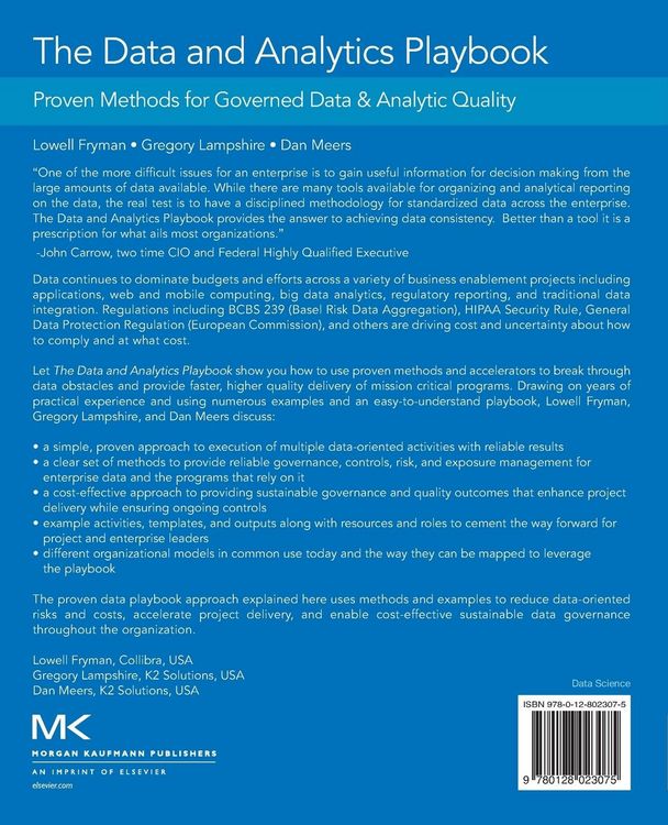 Produktbild: The Data and Analytics Playbook
