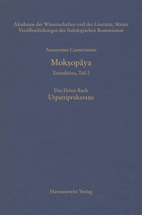 Produktbild: Mok&iquest;opaya - Textedition, Teil 2. Das Dritte Buch: Utpattiprakarana