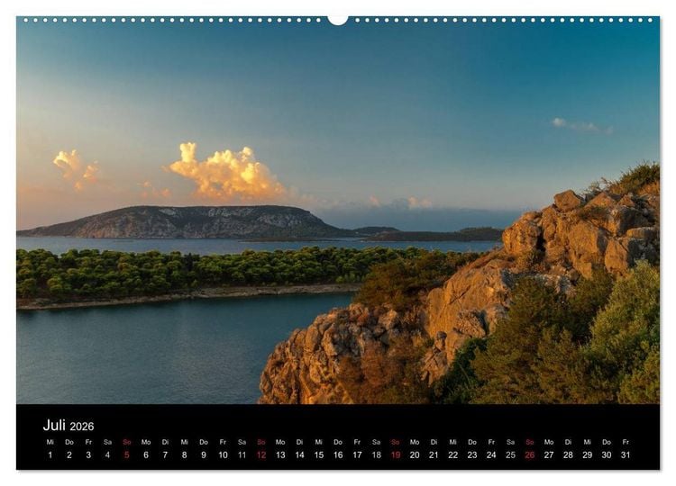 Produktbild: Peloponnes - Einladung zum Chillen (hochwertiger Premium Wandkalender 2026 DIN A2 quer), Kunstdruck in Hochglanz