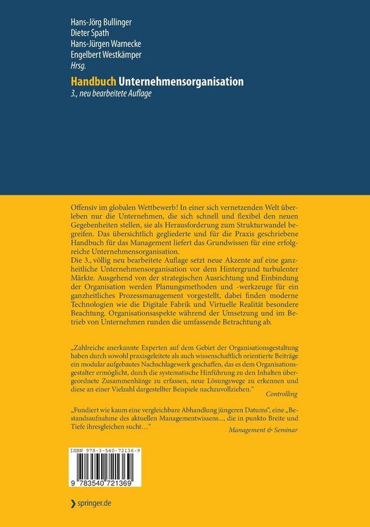 Produktbild: Handbuch Unternehmensorganisation