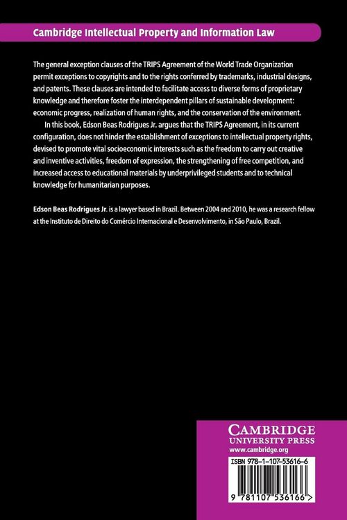 Produktbild: The General Exception Clauses of the TRIPS Agreement