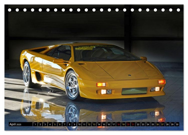 Produktbild: Der Teufel tr&auml;gt Gelb - Lamborghini Diablo (Tischkalender 2025 DIN A5 quer), CALVENDO Monatskalender