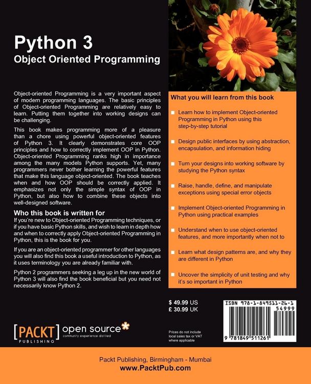 Produktbild: Python 3 Object Oriented Programming