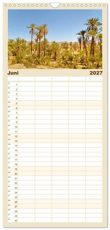 Produktbild: Familienplaner 2027 - Erlebe mit mir das traumhafte Marokko mit 5 Spalten (Wandkalender, 21 x 45 cm) CALVENDO