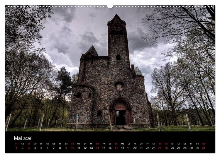 Produktbild: Verlassene Ort - Kirchen (hochwertiger Premium Wandkalender 2026 DIN A2 quer), Kunstdruck in Hochglanz