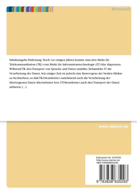 Produktbild: Analyse der Wettbewerber des RWE Systemhauses im deutschen Telekommunikationsmarkt