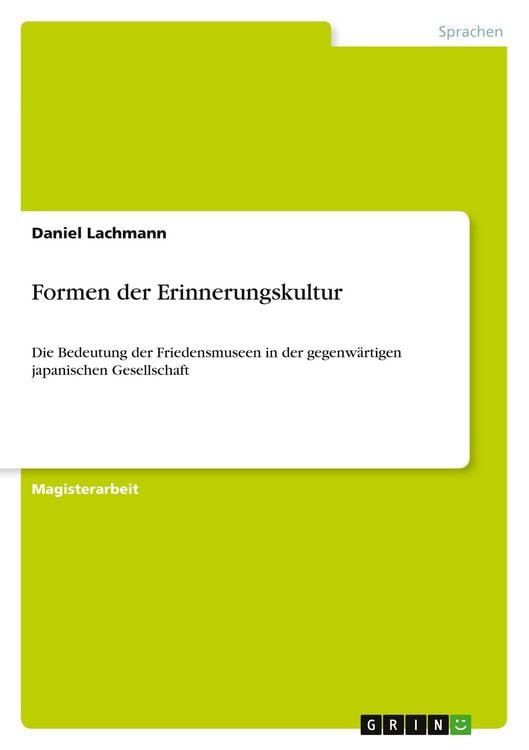 Produktbild: Formen der Erinnerungskultur