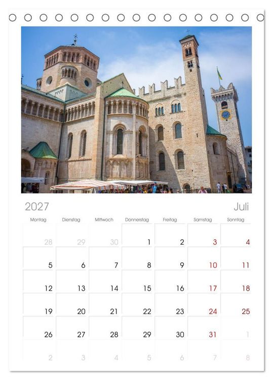 Produktbild: Tischplaner 2027 - Trient - Hauptstadt des Trentino (A5 Tischkalender zum Aufstellen) CALVENDO
